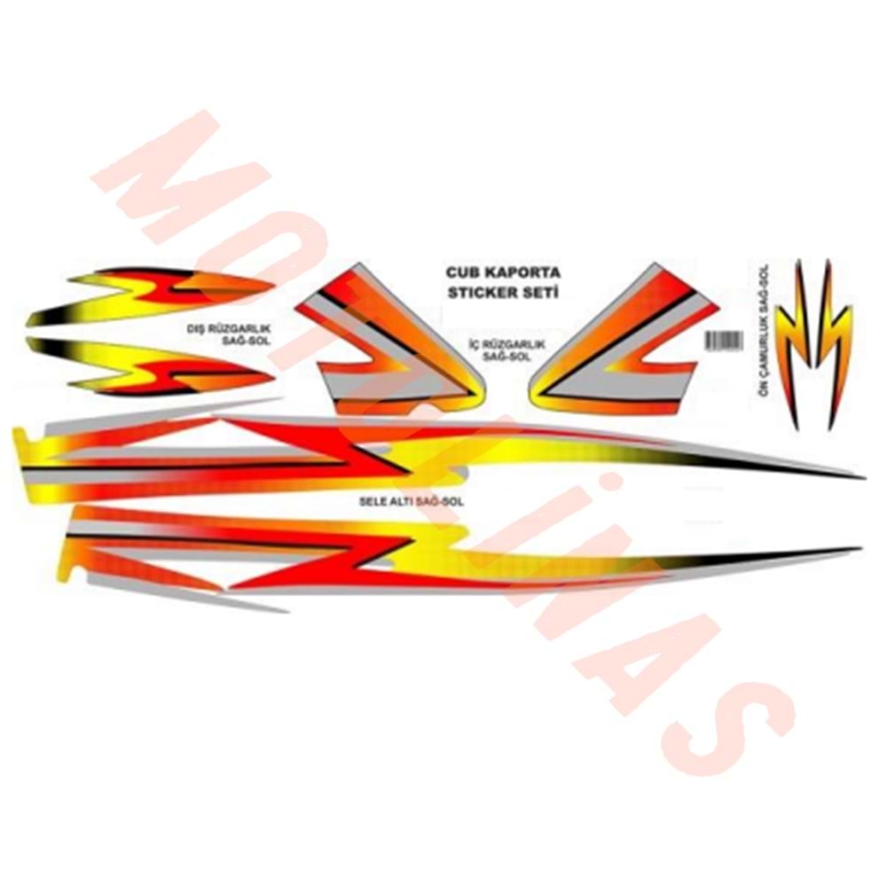 STİCKER SETİ FULL [YAZISIZ] - MONDİAL KH100