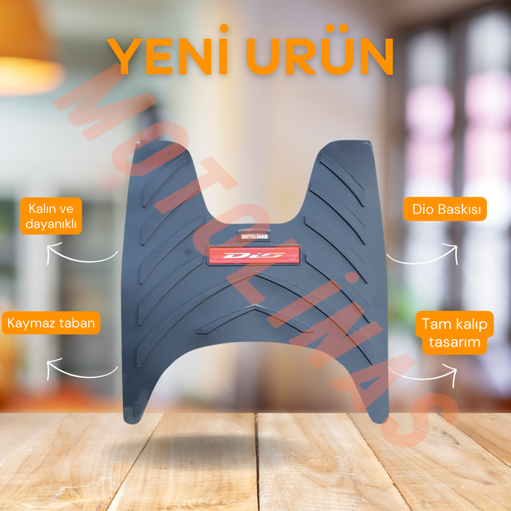 HONDA DİO UYUMLU PASPAS KAYMAZ TABAN [LNSmoto] LOGOLU