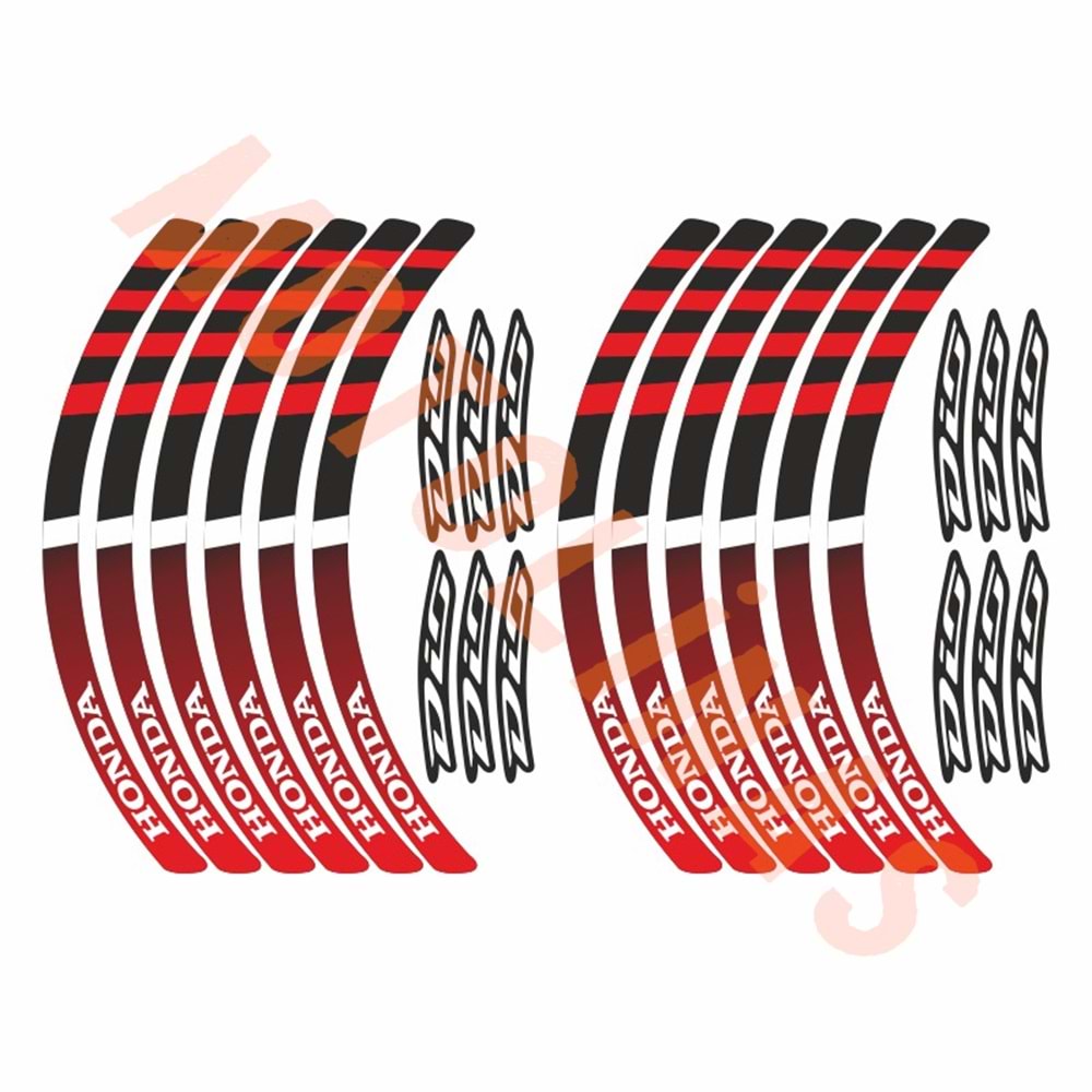 HONDA DİO JANT ŞERİDİ 12 PARÇA - MAVİ