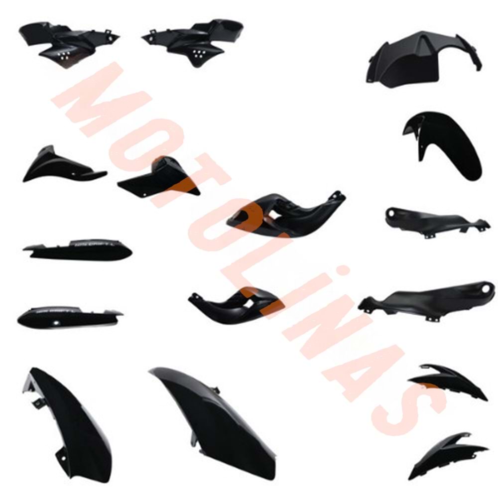 KAPORTA SET SİYAH - MONDİAL DRİFT 125 L