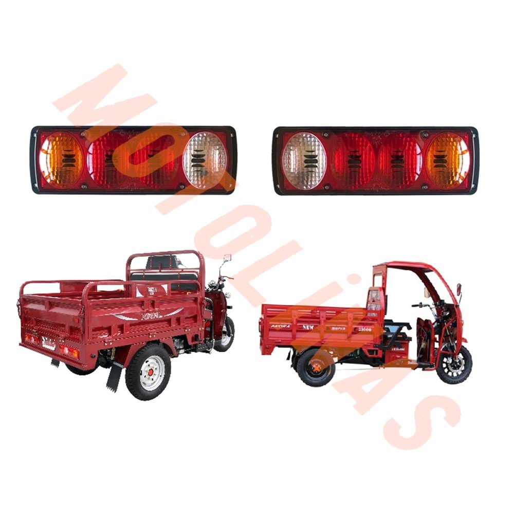 ELEKTRİKLİ BİSİKLET KASALI STOP LAMBA 2,96 cm x 10,40 cm ( TAKIM )