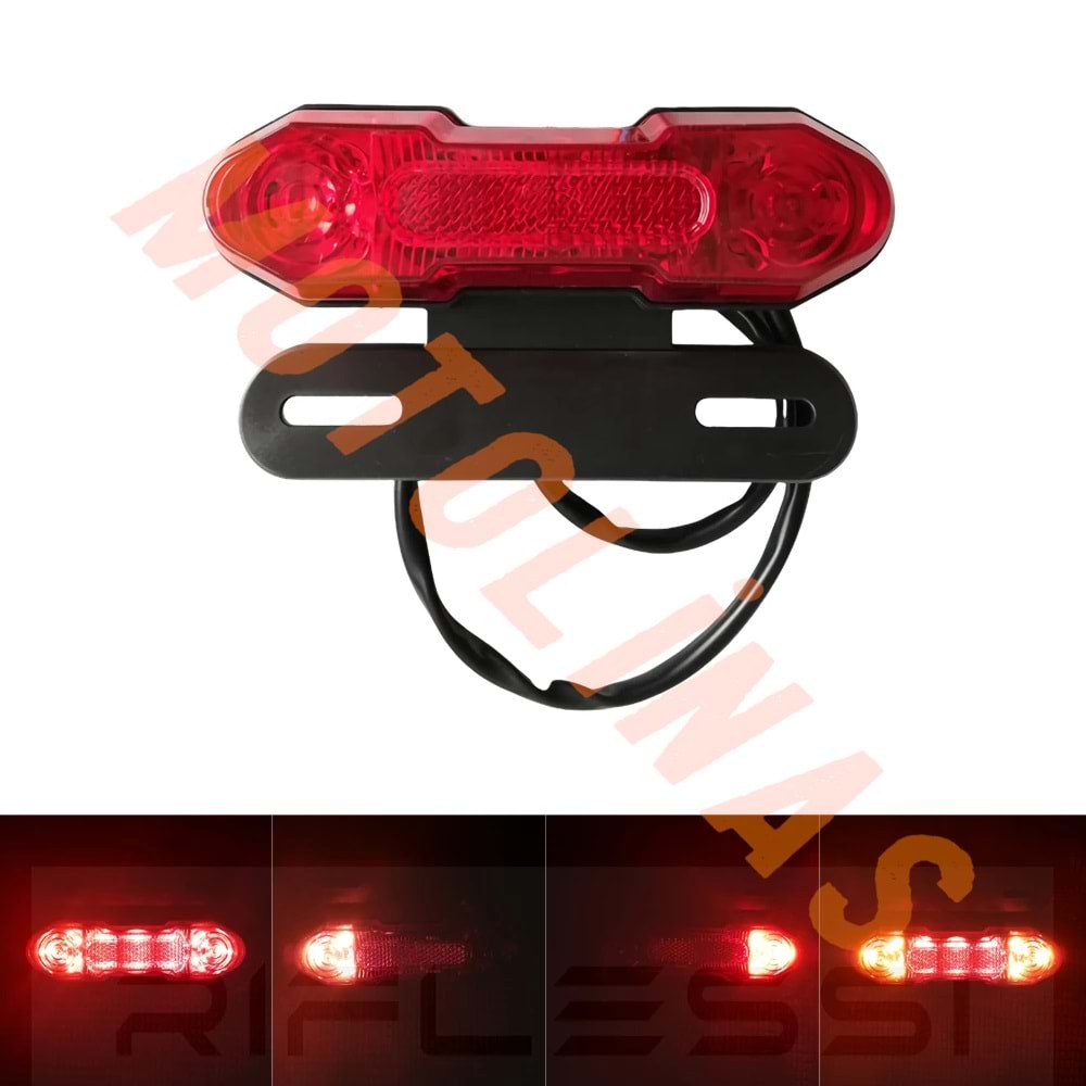 ARKA STOP 12V [LEDLİ] SİNYAL ÖZELLİKLİ - EBİKE,ELEKTRİKLİ BİSİKLET