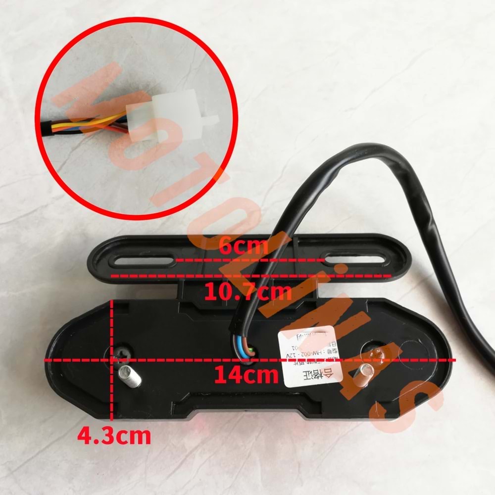 ARKA STOP 12V [LEDLİ] SİNYAL ÖZELLİKLİ - EBİKE,ELEKTRİKLİ BİSİKLET
