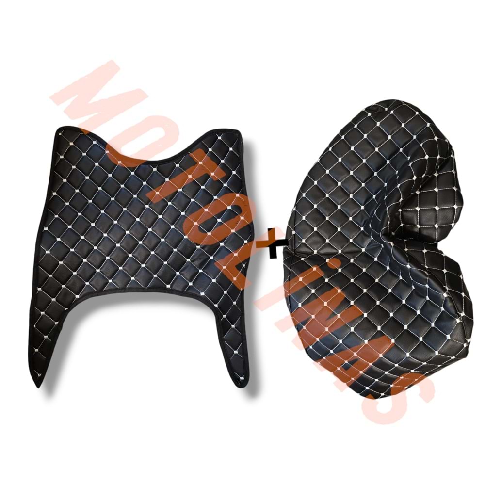 PASPAS+SELE KILIFI SET DERİ [BEYAZ] - TVS JUPİTER 125