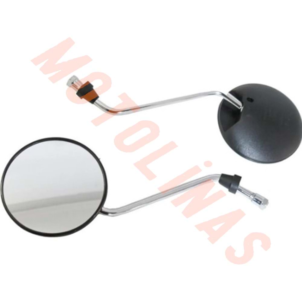 AYNA TAKIMI 10mm YUVARLAK SİYAH - UNİVERSAL