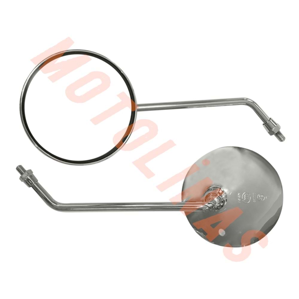 AYNA TAKIMI 8mm YUVARLAK NİKEL UZUN KOL - UNİVERSAL