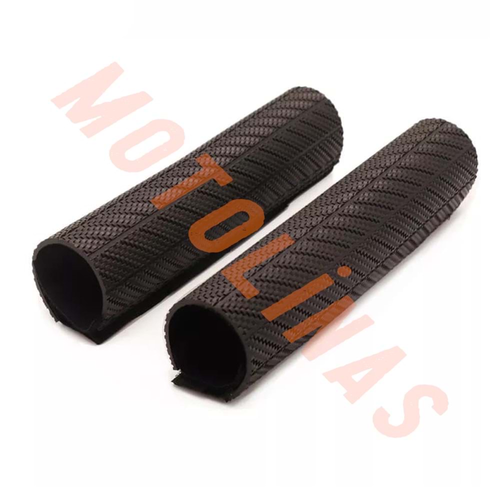 ÖN AMORTİSÖR KORUYUCU KARBON PLASTİK TAKIM CROSS 25CM - SİYAH