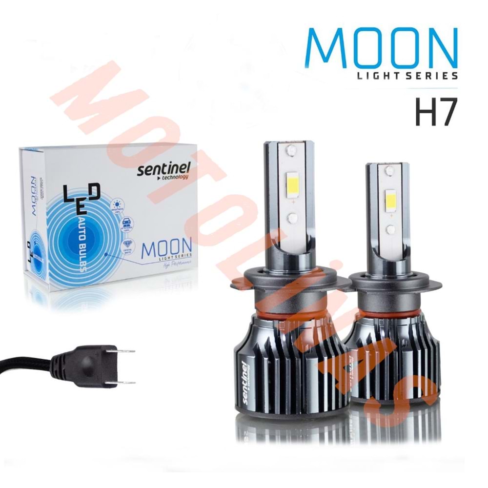 LED XENON H7 [BEYAZ] ŞİMŞEK ETKİLİ [SENTİNEL-MOON] ZENON FANLI ADET FİYAT