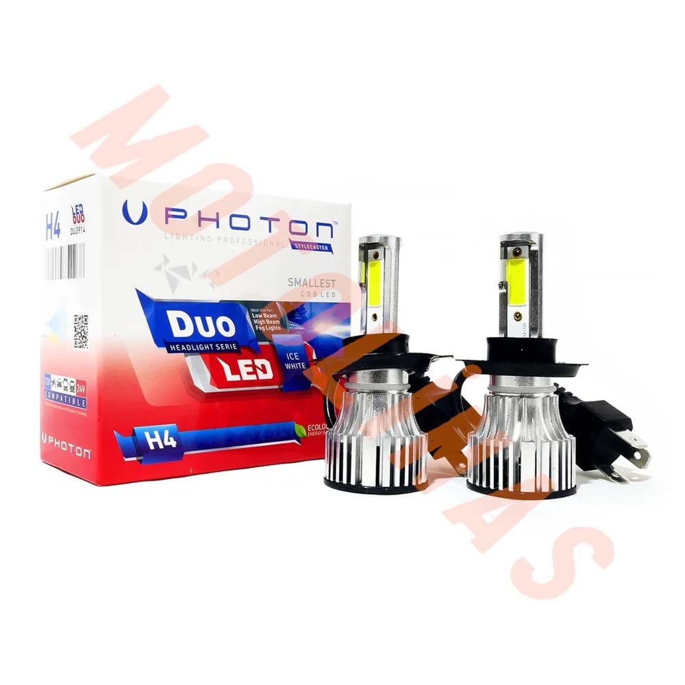 LED XENON H4 [BEYAZ] ŞİMŞEK ETKİLİ [PHOTON-DUO ] ZENON FANLI ADET FİYAT