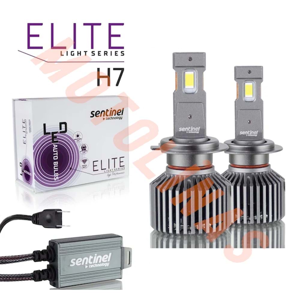 LED XENON H7 [BEYAZ] ŞİMŞEK ETKİLİ [SENTİNEL-ELİTE SERİ ] 6000 LÜMEN ADET FİYAT