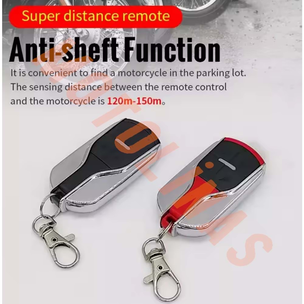 MOTOSİKLET ALARM START STOP BUTONLU YÜKSEK HASSASİYET