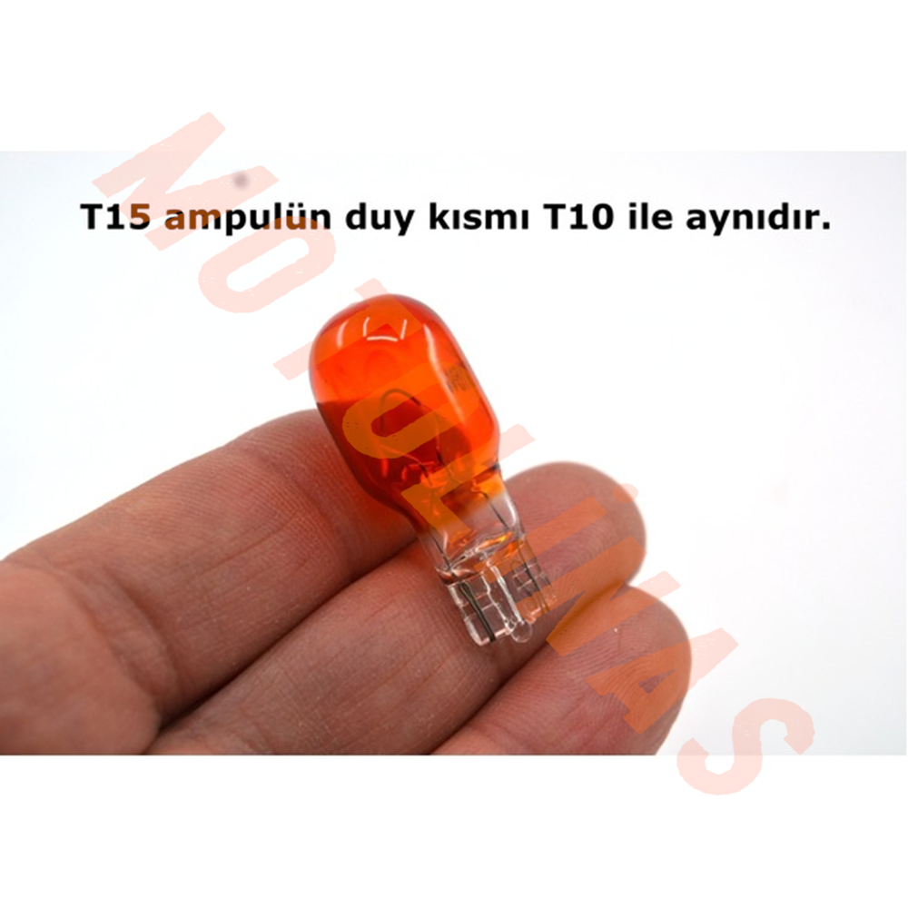 AMPUL [DİPSİZ] [T15] TURUNCU CAM 12 V - 16 W - SPACY,DİO,JUPİTER, UNİVERSAL