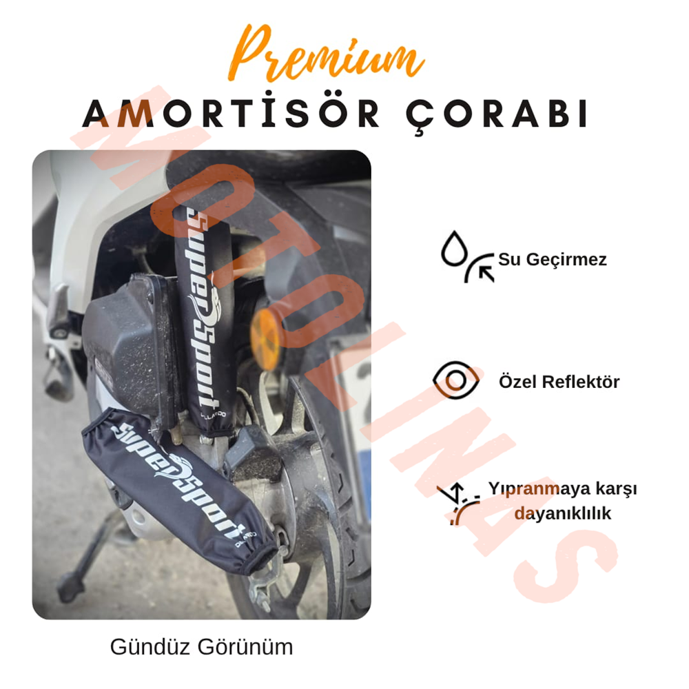 ARKA AMORTİSÖR ÇORABI KILIFI 2 ADET 29cm [REFLEKTÖRSÜZ/SPORT] - UNİVERSAL