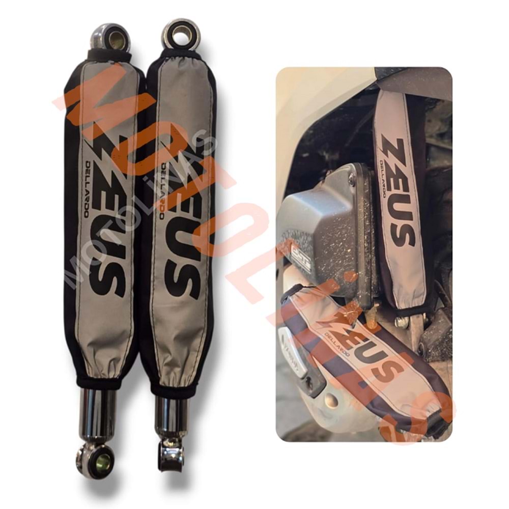 ARKA AMORTİSÖR ÇORABI KILIFI 2 ADET 31,5cm [REFLEKTÖRLÜ/ZEUS YAZI] - UNİVERSAL