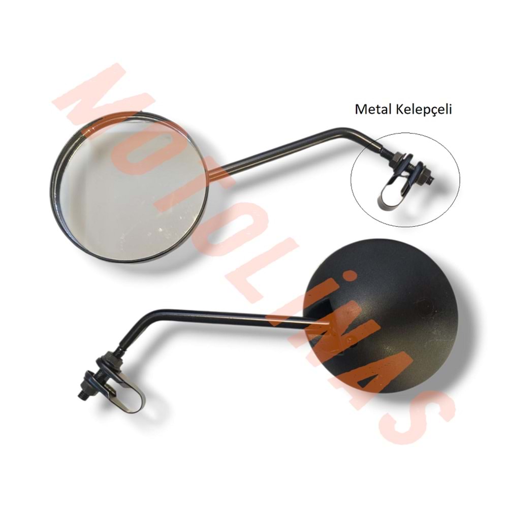 AYNA YUVARLAK [6mm+ METAL KELEPÇELİ] TAKIM - EBİKE,,BİSİKLET,ATV UNİVERSAL