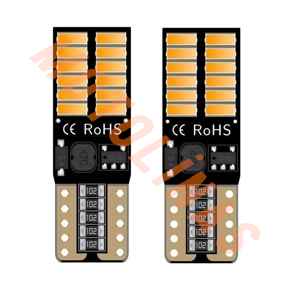 DİPSİZ AMPÜL 12V-T10 [TURUNCU] [ADET FİYAT] 24 LEDLİ PARK AMPÜLÜ