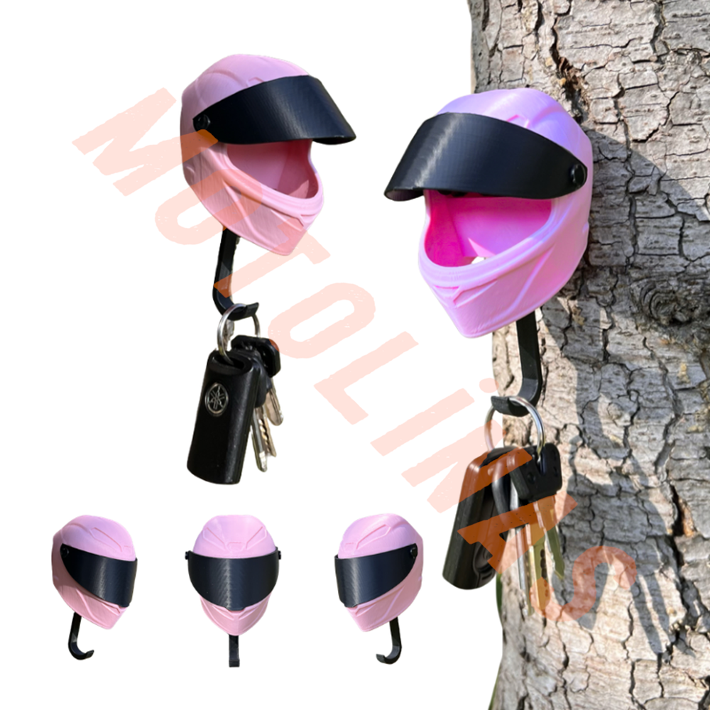 3D KASK TASARIMLI ANAHTARLIK ASKISI [PEMBE] MOTOSİKLET SEVERLERE ÖZEL