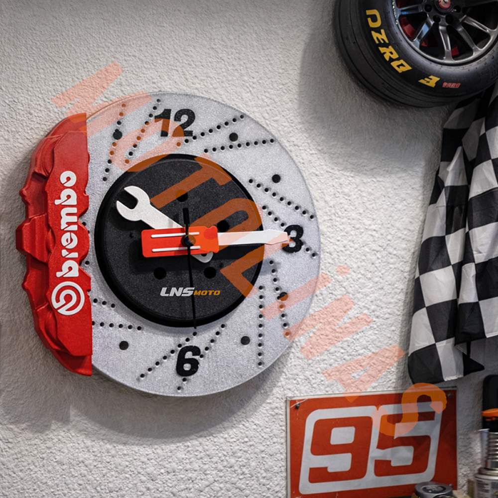 3D MOTOR DİSK BREMBO TASARIMLI MASA ÜSTÜ DEKORATİF SAAT