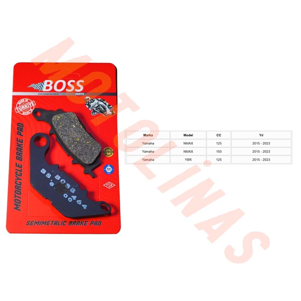ARKA FREN DİSK BALATASI [BS464] ORGANİK - YAMAHA NMAX125, NMAX150, YBR125