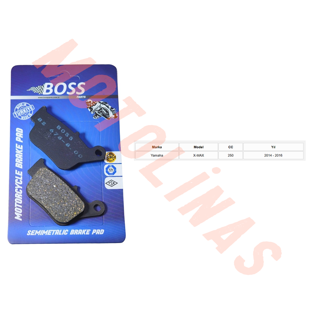 FREN DİSK BALATASI [BS678] ORGANİK - YAMAHA XMAX250 2014-2016