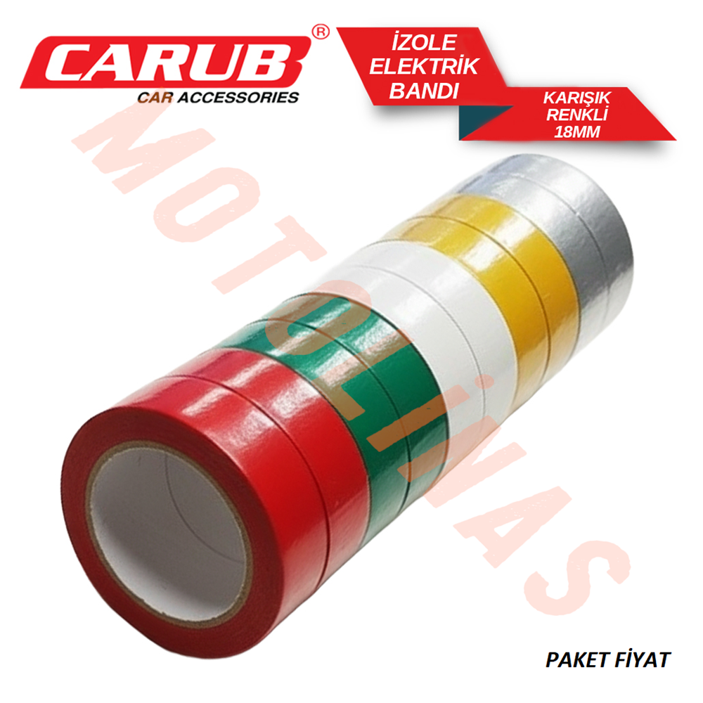 İZOLEBANT [CARUP] KARŞIK RENK] 18mm - 10 ADET FİYAT