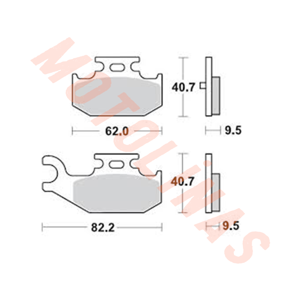 ARKA FREN DİSK BALATASI FA317 ATV CF MOTO 550 SUZUKİ LT-A 500 BOMBARDİE CAN-AM CANNONDALE JOHN DEERE