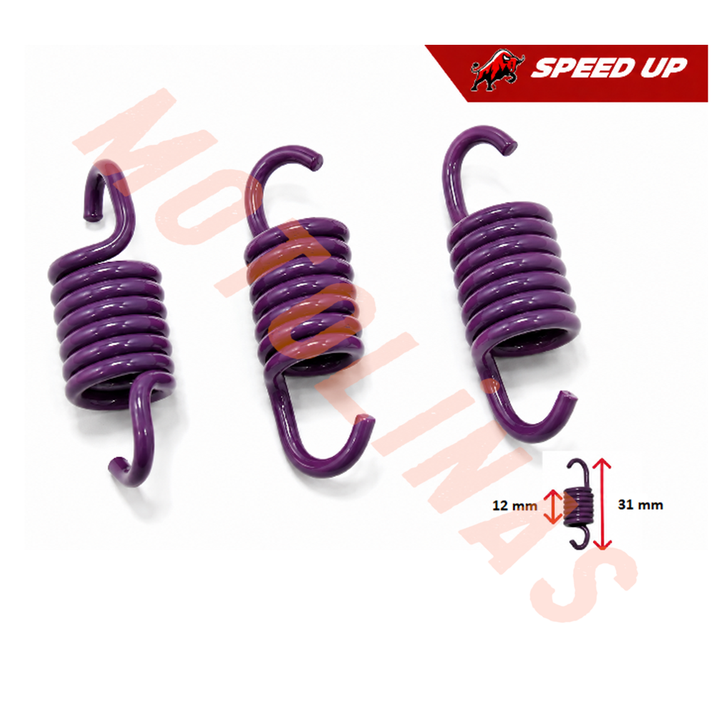 PERFORMANS ARKA DEBRİYAJ BALATA TORK YAYI [SPEED UP] [SPY101 - MOR] - 50,80,100cc SCOOTER UYUMLU