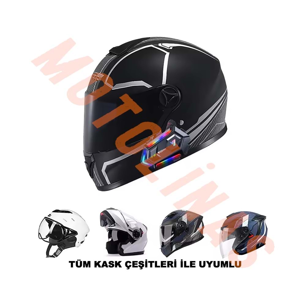 İNTERKOM [Y20-MAX] BLUETOOTH 5.3 - 2 KİŞİ 300 METRE EŞLEŞME RPG AYDINLATMA