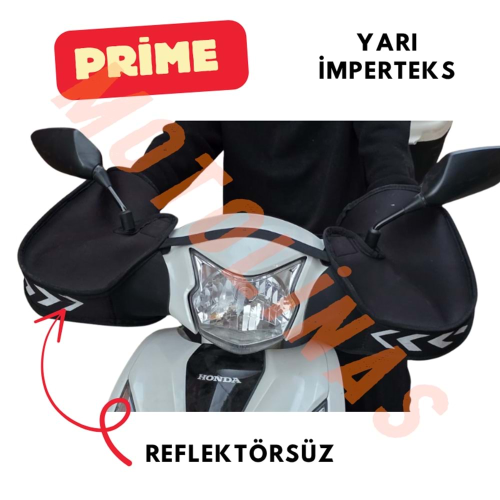 LNSMOTO PRİME YARI İMPERTEKS EL RÜZGARLIĞI [SCOOTER MODEL] - İÇİ KÜRKLÜ + REFLEKTÖRSÜZ