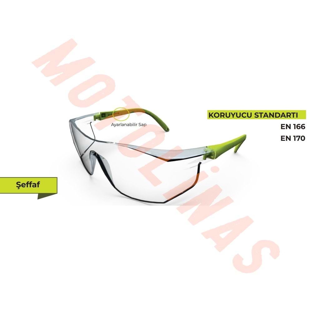GÖZLÜK KLASİK ŞEFFAF AYARLANABİLİR TAM KORUMA - BİSİKLET,MOTOSİKLET