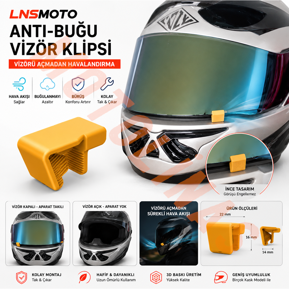 KASK VİZOR BUĞU VE HAVA APARATI 3D - ÖZEL ÜRETİM