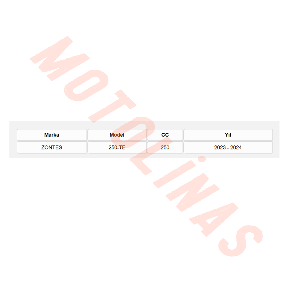 VARYATÖR FİLTRESİ [BS7000] PERFORMANS- ZONTES 250TE 2023 - 2024