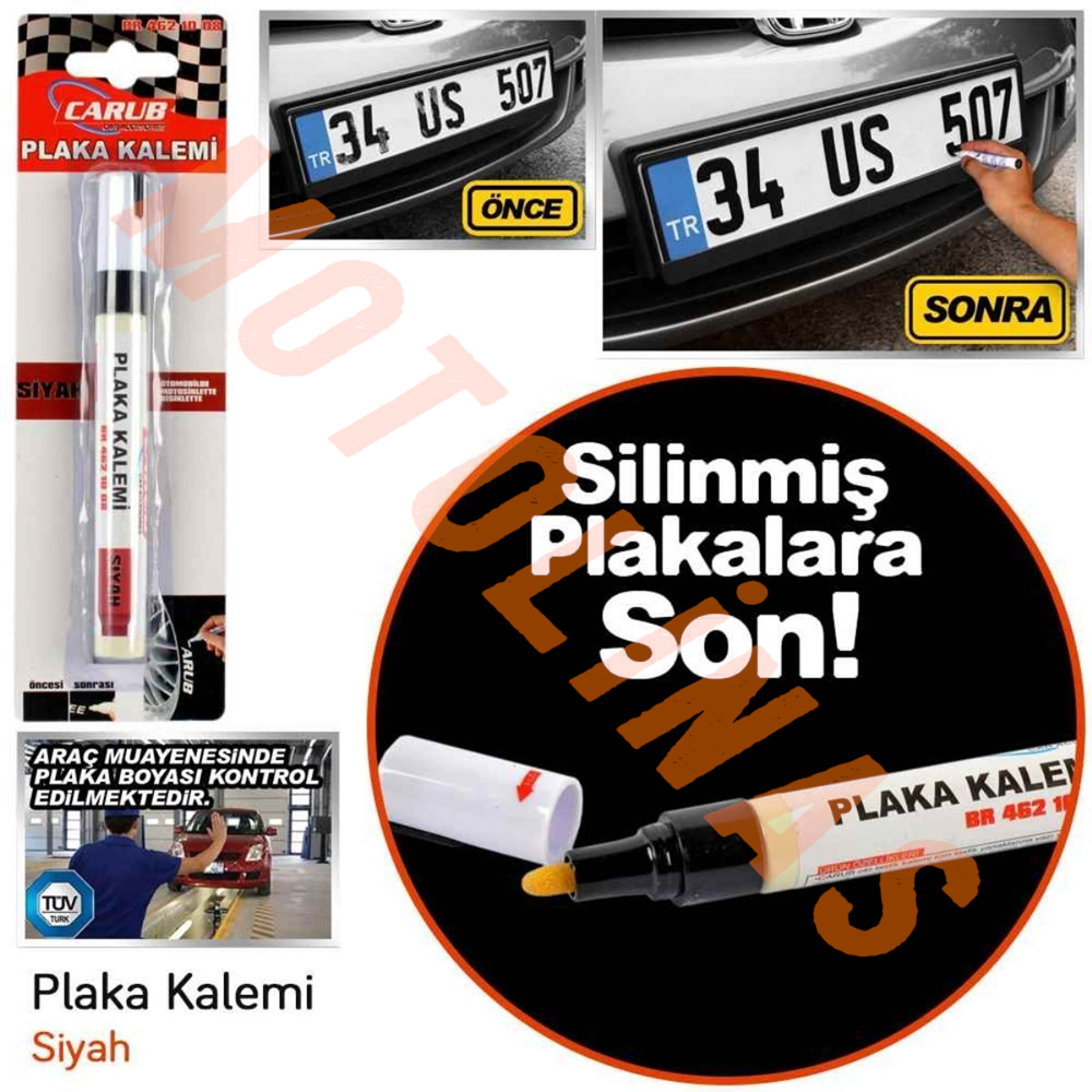 PLAKA YAZI KALEMİ - SİYAH RENK