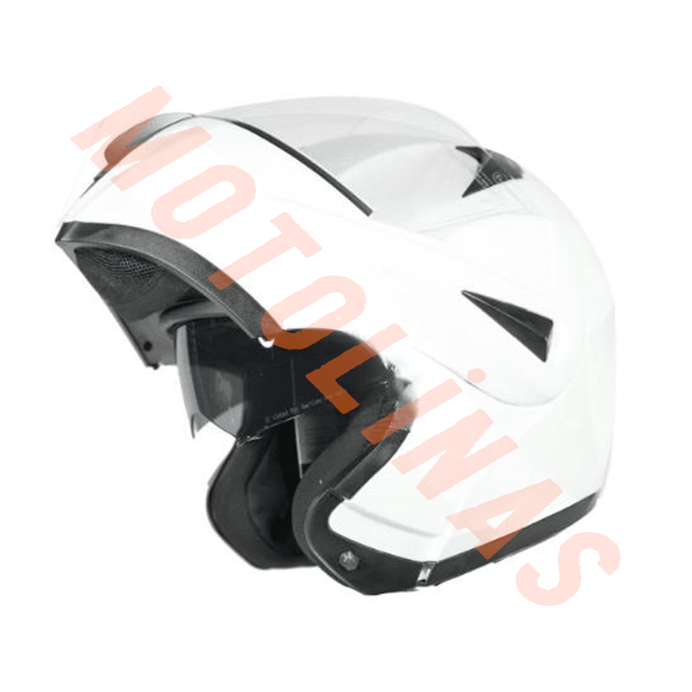 ÇENE AÇILIR VİZÖRLÜ KASK [VRT]] [BEYAZ] [XL] CE BELGELİ- OEM