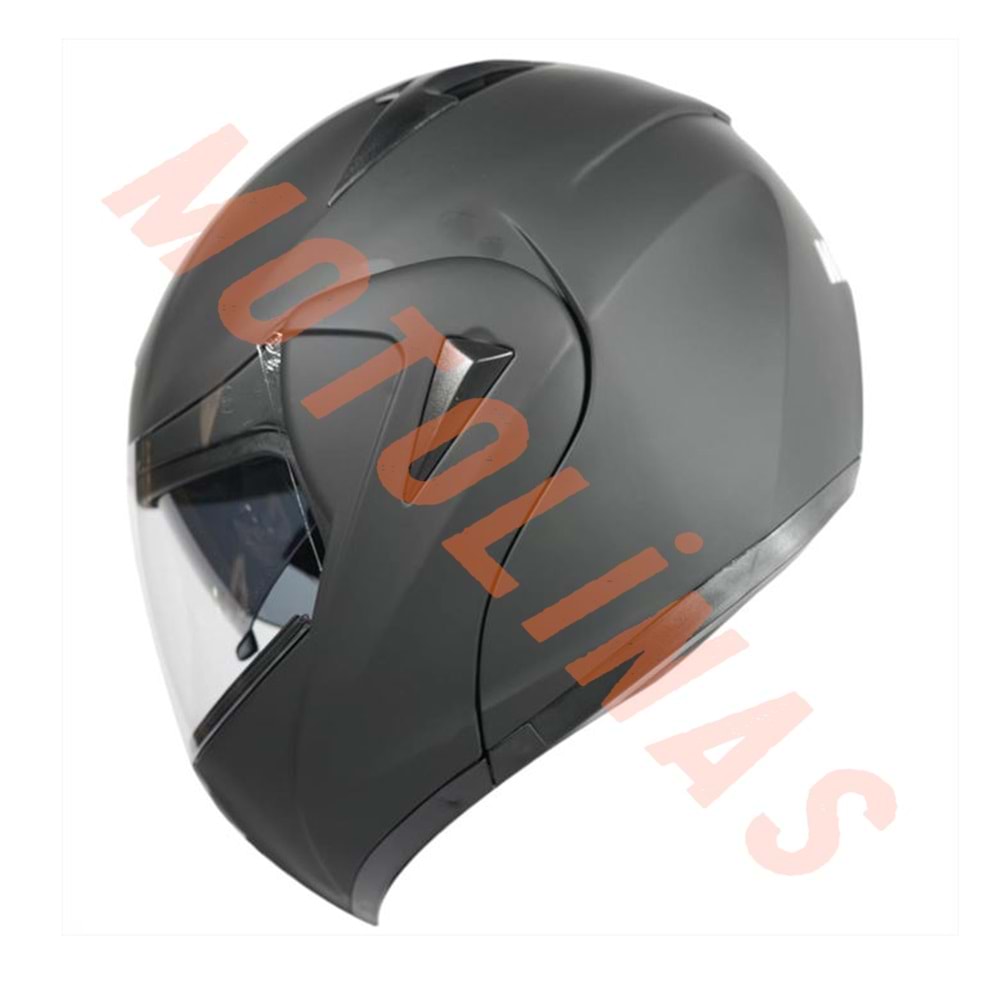 ÇENE AÇILIR VİZÖRLÜ KASK [VRT]] [MAT SİYAH] [XL] CE BELGELİ- OEM