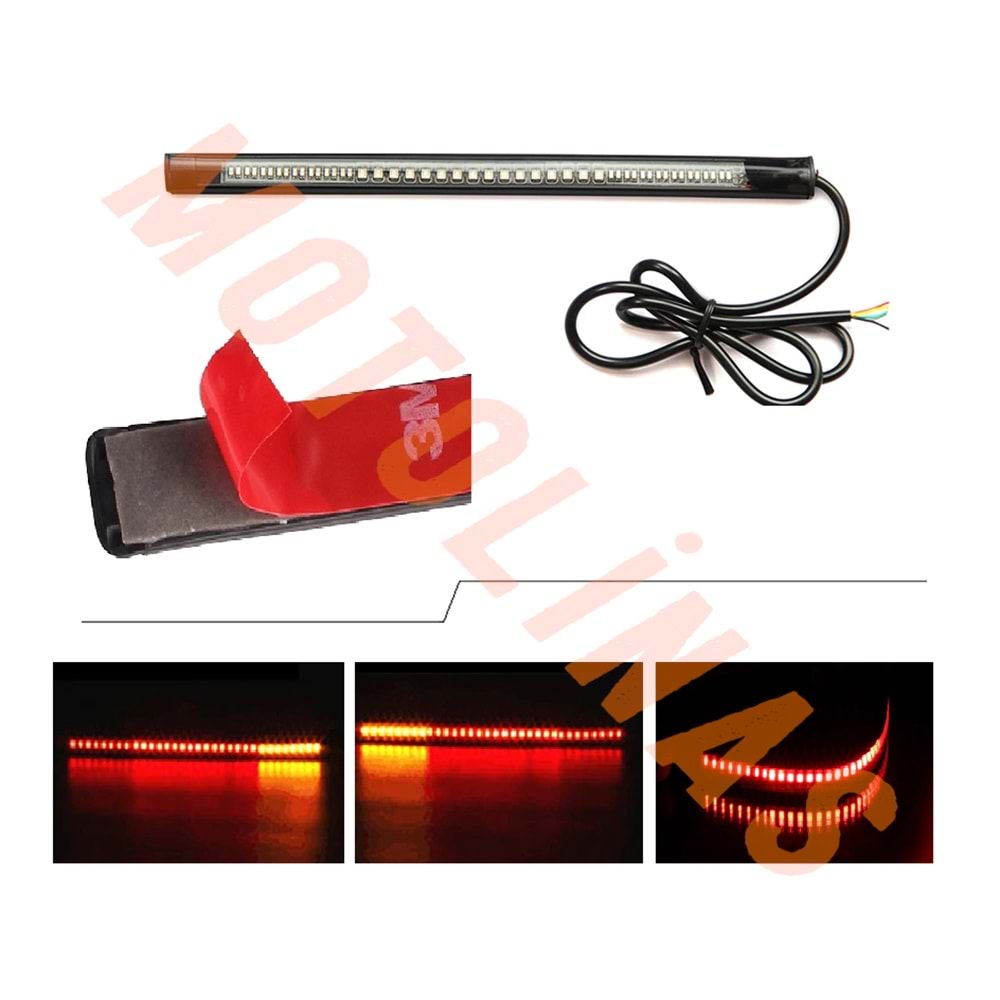 UNİVERSAL ŞERİT 48 LEDLİ ARKA STOP + SİNYAL YAPIŞMA 12 V - LNSmoto