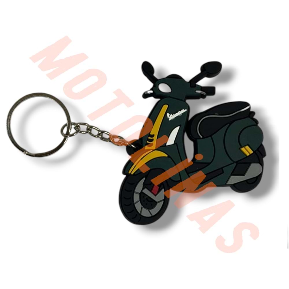 ANAHTARLIK, MASKOT SİLİKON İTHAL [VESPA YEŞİL]