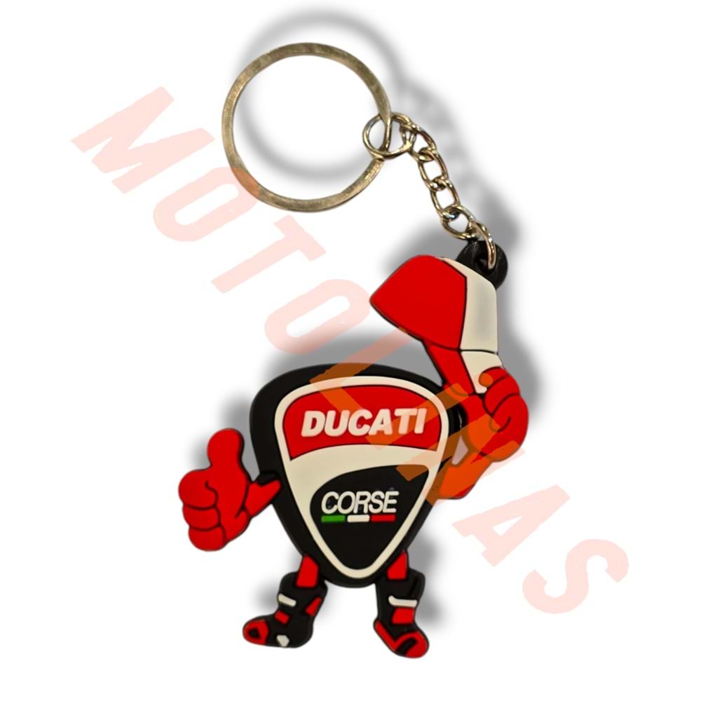ANAHTARLIK, MASKOT SİLİKON İTHAL [DUCATI]