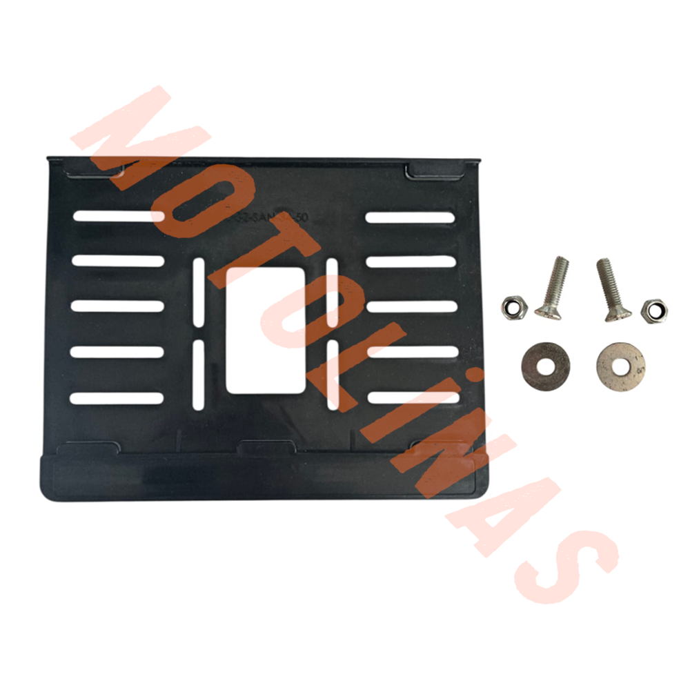 MOTOSİKLET PLAKALIK [ KIRILMAZ PLASTİK ] 15x25cm + CİVATA SETİ