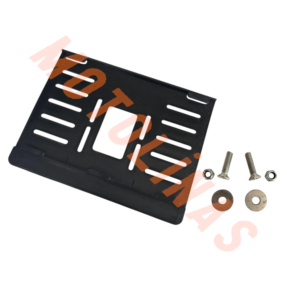 MOTOSİKLET PLAKALIK [ KIRILMAZ PLASTİK ] 15x25cm + CİVATA SETİ