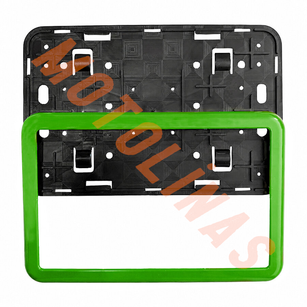 PLAKALIK PLASTİK 26cmX17cm İTHAL MODİFİYE [YEŞİL ÇERÇEVE] - MOTOSİKLET,ATV,UNİVERSAL