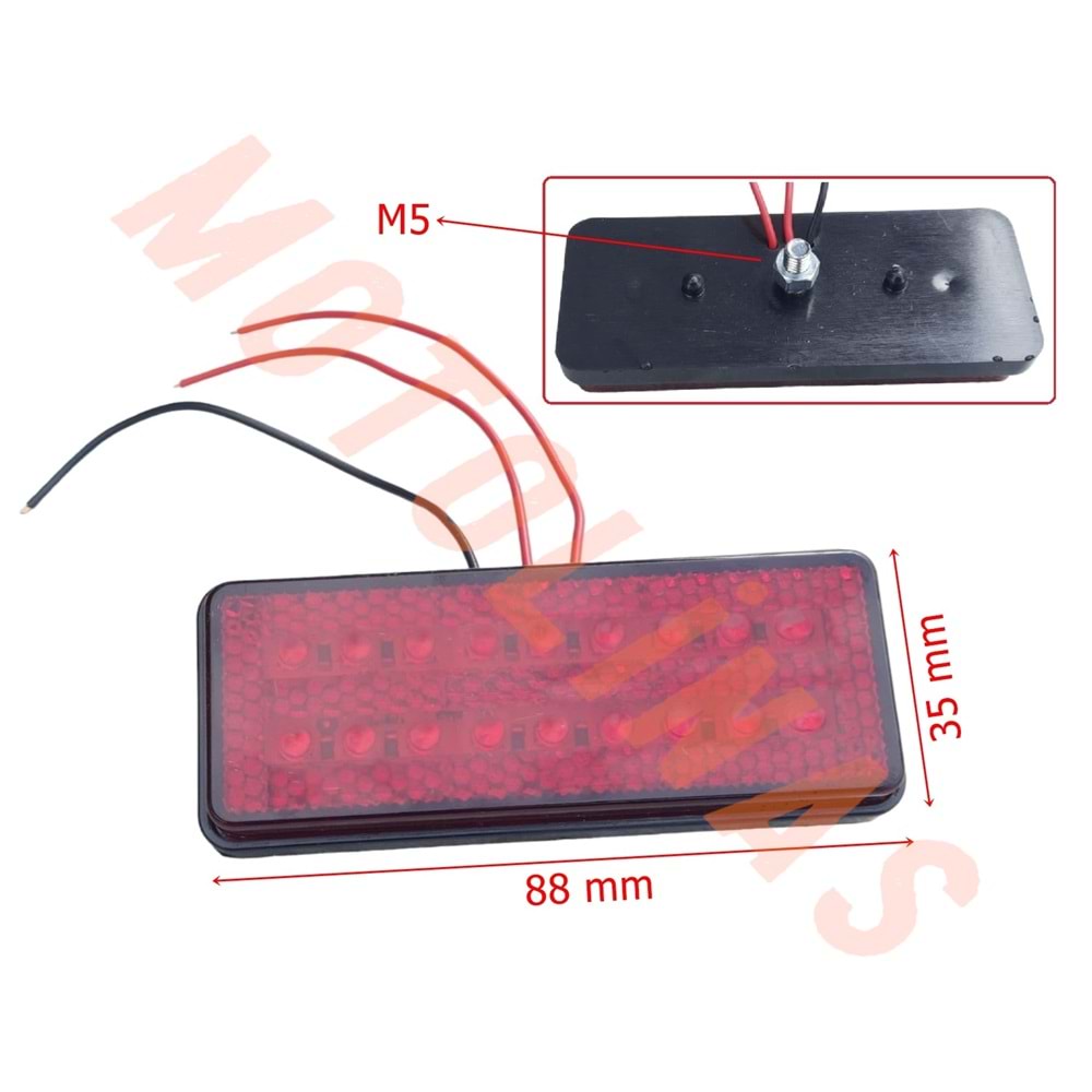 ÇAKAR REFLEKTÖR 18 LEDLİ 2 FONKSİYONLU 12-24V (ADET)