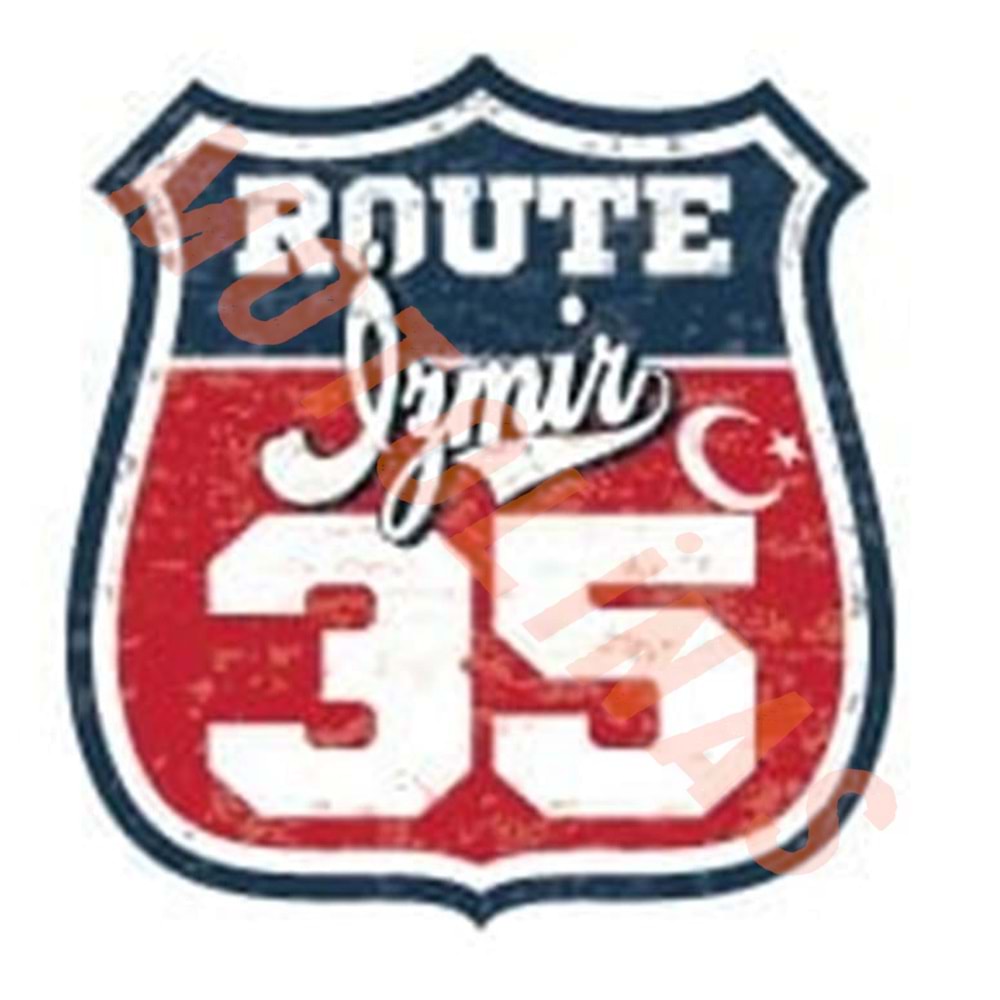 ŞEHİR ETİKETİ ROUTE 35-İZMİR STİCKER PREMİUM