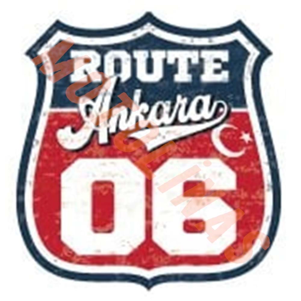 ŞEHİR ETİKETİ ROUTE 06-ANKARA STİCKER PREMİUM
