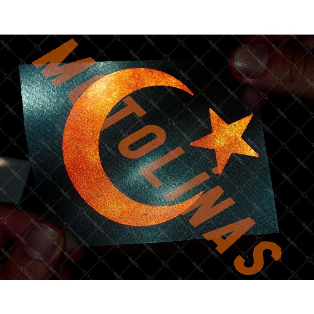 AY YILDIZ ETİKET REFKELTÖRLÜ ÖZEL SERİ KAN KIRMIZI ETİKET