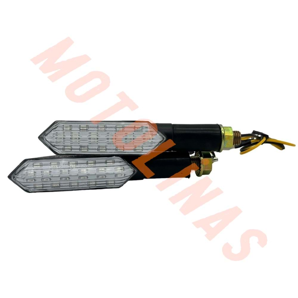 SİNYAL SARI IŞIK - KAYAN LED 1037 [TAKIM] [OPTİK CAMLI] E BELGELİ