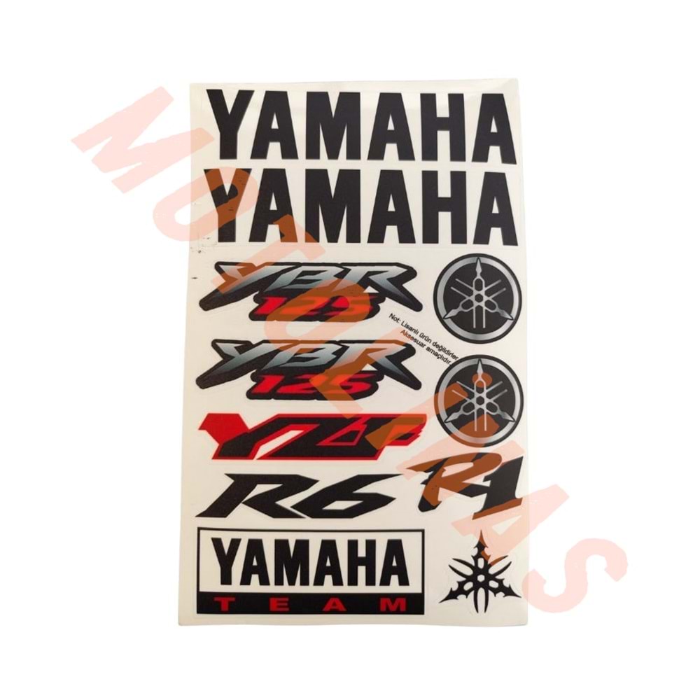 STİCKER SETİ [A5] 11 PARÇA SU GEÇİRMEZ YAMAHA YBR