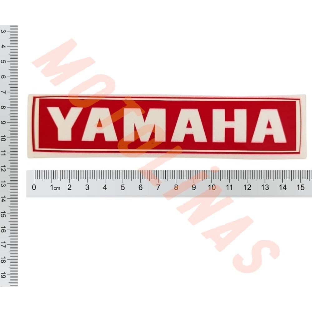 YAMAHA STİCKER TEKLİ KIRMIZI 15x3cm - UNİVERSAL