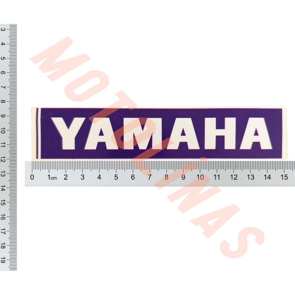 YAMAHA STİCKER TEKLİ MAVİ 15x3cm - UNİVERSAL