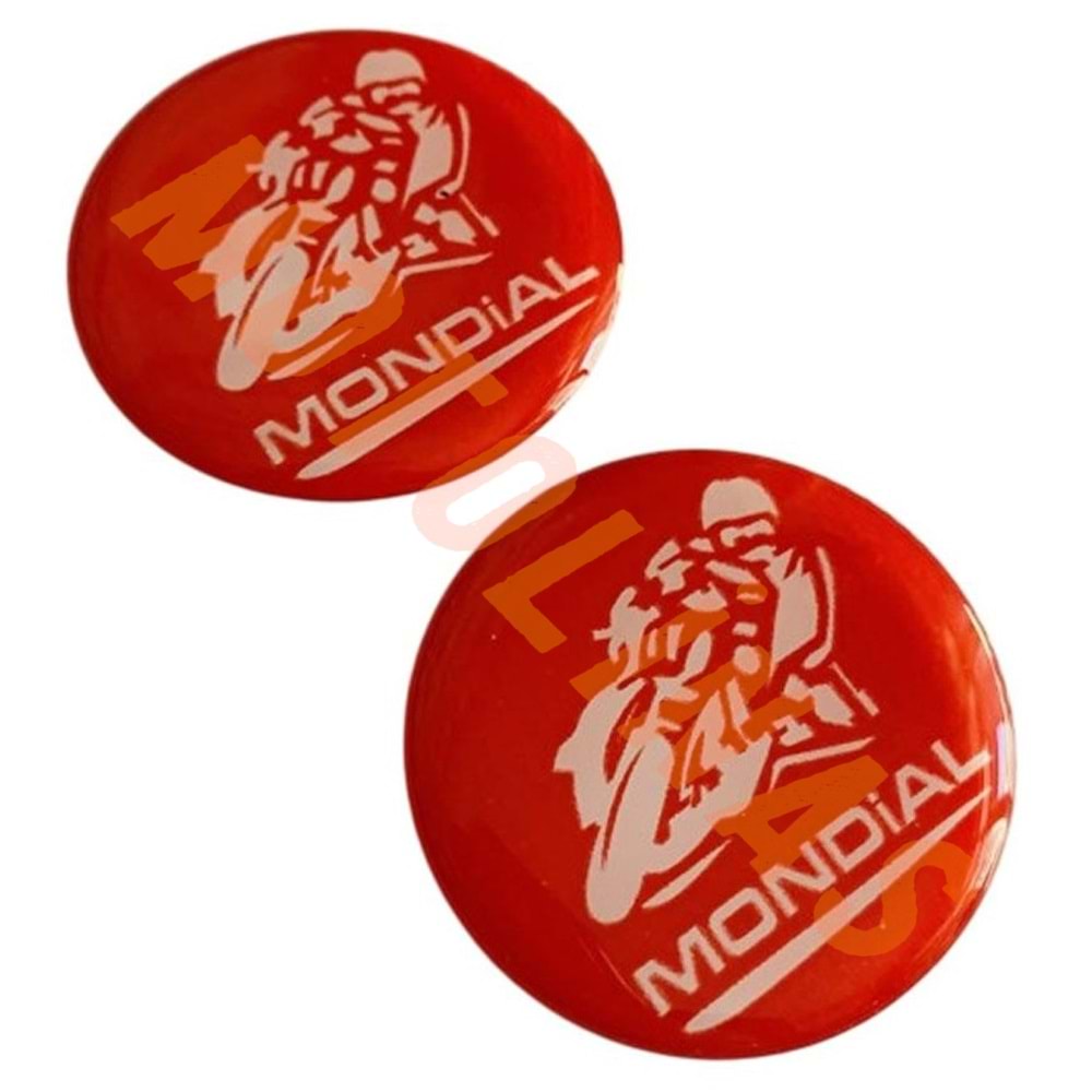 STİCKER 3D DAMLA MONDİAL-KIRMIZI 2’Lİ 5x5 CM – UNIVERSAL